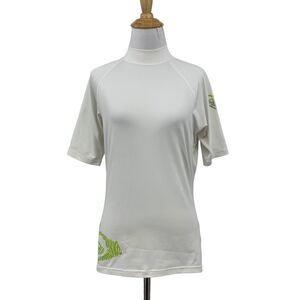 Roxy Rashguard Women 14 UV Tech Stretch High Neck Raglan Short Sleeve Shirt